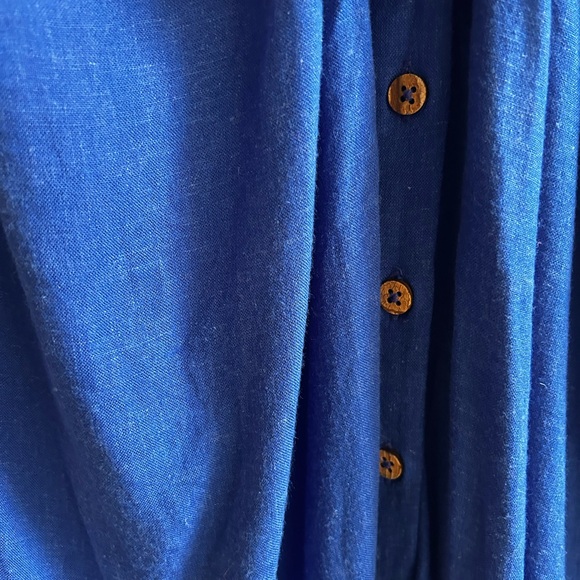 Free people vintage summer midi dress Royal blue XL - Picture 12 of 13